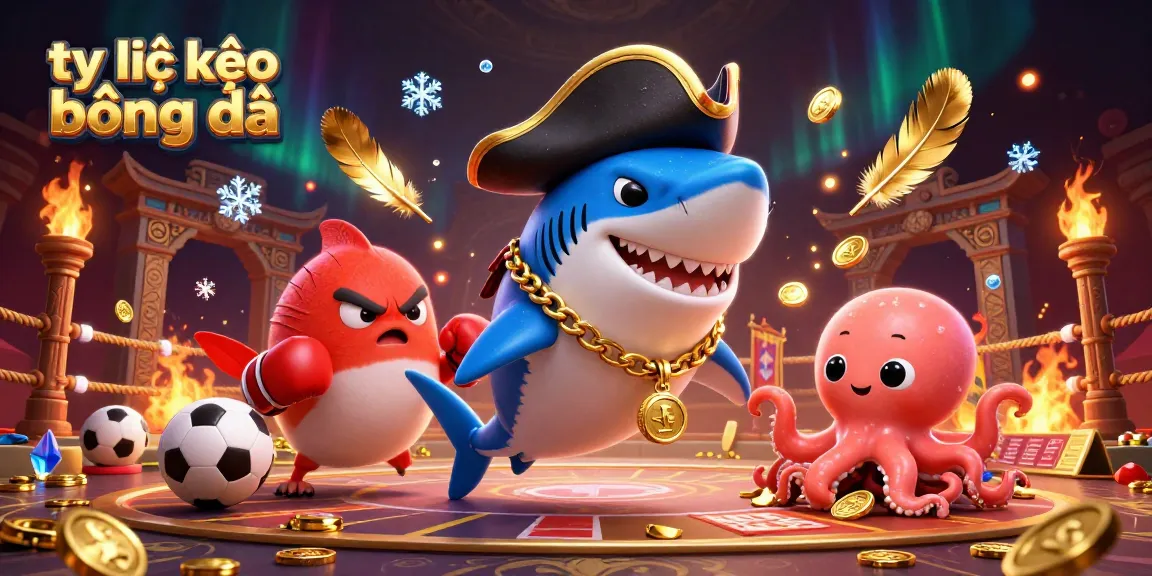 Engage with tỷ lệ kèo bóng đá in a vibrant 3D casino illustration featuring dynamic sports betting elements.
